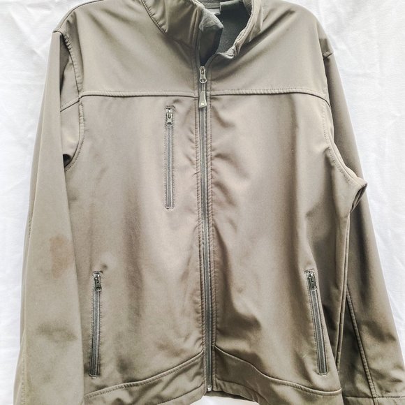 Mossi Men's Jacket Beige Khaki Sz M Pockets Zip Windbreaker Coat Outdoors - Picture 2 of 8